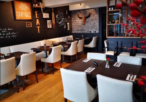 Restaurant aan de Belgische kust Bredene, West-Vlaanderen